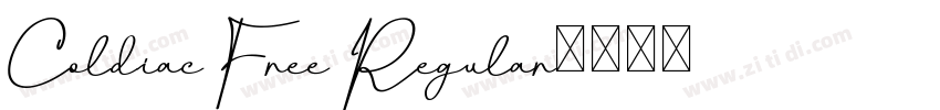 Coldiac Free Regular字体转换